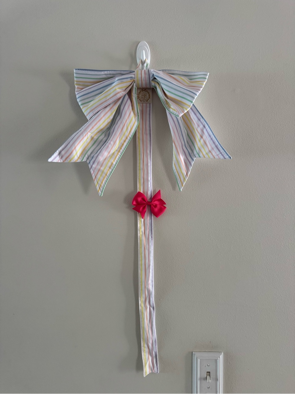 Striped Pastel Hair Bow holder - Kids Accessories